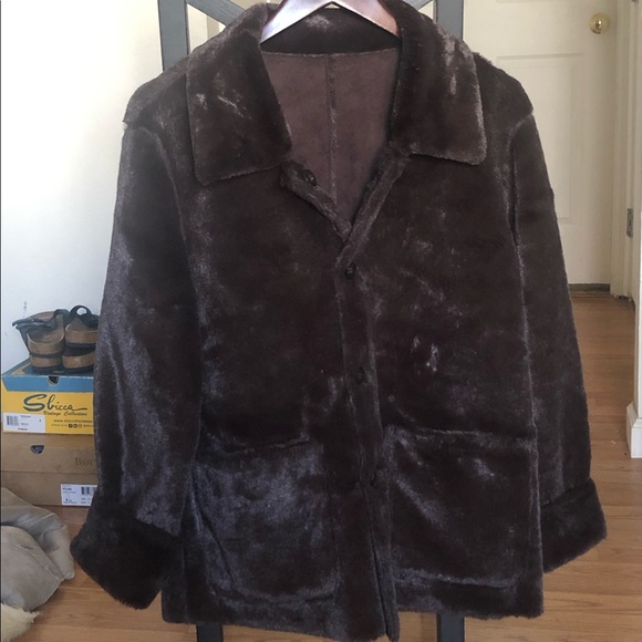 Faux suede faux fur reversible jacket - Picture 3 of 4